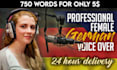 record a professional friendly female german voice over