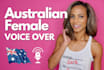 record an australian female voice over