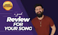 professionally review your song