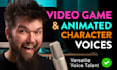 record professional video game, anime, and cartoon character voices