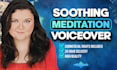 record a soft soothing american female guided meditation voiceover