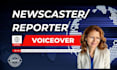 provide american female newscaster, reporter or spokesperson voiceover