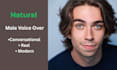 record a natural american male voice over