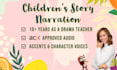 narrate a story, audiobook or picture book for children with sound effects