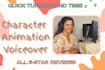 record a character voice for your animated video