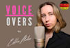 record a young female german voice over