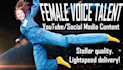 record female voice over for youtube, social media content