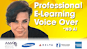record a female american e learning and narration voice over