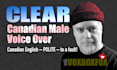 record a clear canadian male voice over