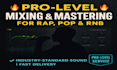 professionally mix and master your hip hop, rnb, or pop song