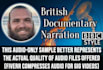 narrate your british documentary bbc style voice over