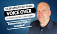 record a smooth, deep american male voice over