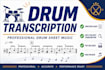 professionally transcribe drum notation from any song
