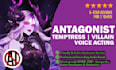 do an evil, antagonist villain female voice over and actor