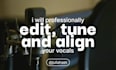 professionally edit, tune and align your vocals