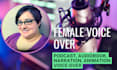 provide female voice over and narration