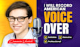 record a professional american male voice over
