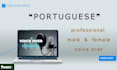 create a clear and professional portuguese voiceover