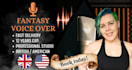 record studio quality fantasy female british voice over