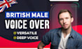 record a professional british male english voice over