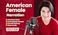 record an american female voice over for your video narration