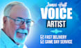 create an american male voice over with same day delivery