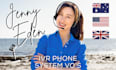 create a warm, professional IVR phone message voiceover