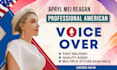 record your american female voiceover or dubbing