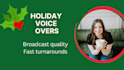 record a warm and conversational holiday voice over