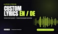 write custom song lyrics in english or german for your track