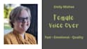 record voice over for a female character