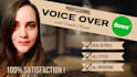 be your professionnal voice over actress with french accent