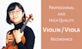 arrange and record professional violin and viola tracks for your project