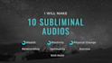make 10 powerful custom subliminals or bundle for you within 24 hours