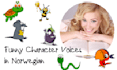 create funny character voices in norwegian