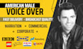 record an american male voice over or narration