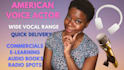record an american black female voice over