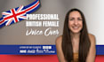 be your professional british, english accent female voiceover actor