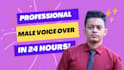 do professional male voice over in american or indian accent
