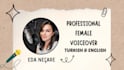 record a professional female english voice over