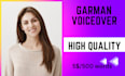 record a professional female german  voice over