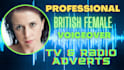 record a british voiceover for tv and radio advert