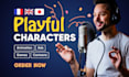 be your french character voice for animation, cartoon