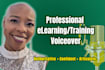 record a professional e learning or training video voiceover