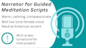 record warm, soothing, female voice for guided meditations