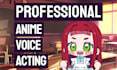 record professional anime voice acting