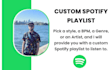 create a curated spotify playlist tailored to your style