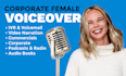 record an american female corporate narration voiceover