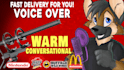 record warm conversational american male pro voice over