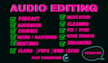 do audio editing to remove noise, wind, clean audio or video